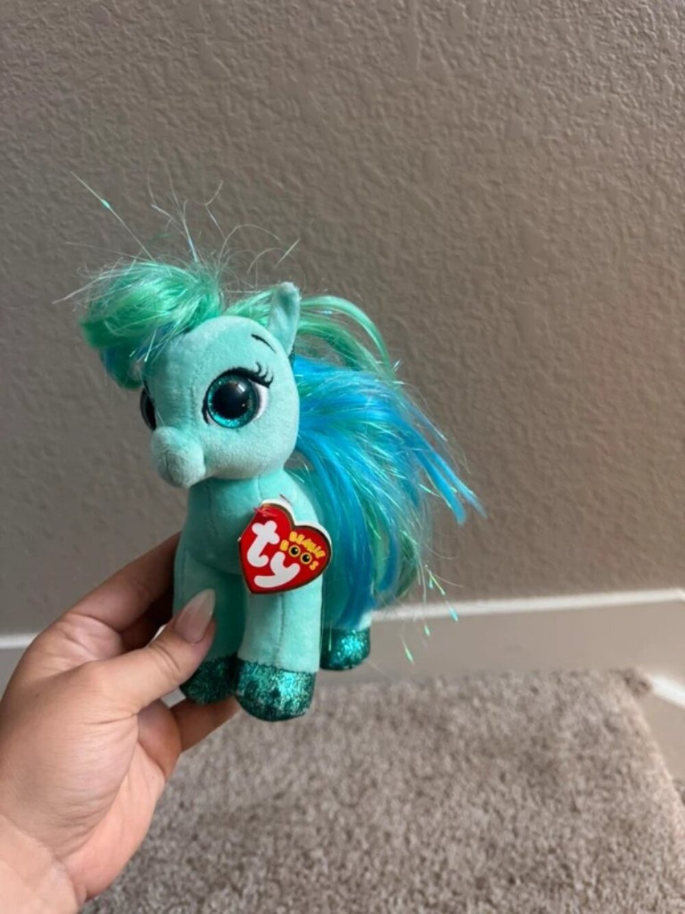 TY My Little Pony Topaz Plush Beanie Boos Collection 2018 7” Tall With Tags